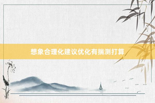 想象合理化建议优化有揣测打算
